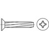 DIN7516 electrolytically galvanised steel countersunk head self-tapping metal screw with Phillips cross recess